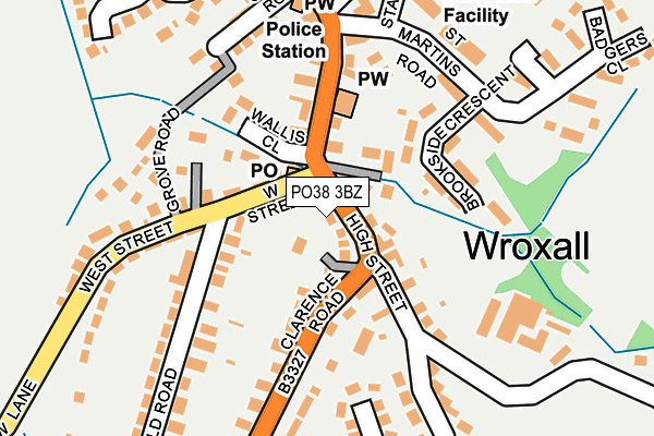 PO38 3BZ map - OS OpenMap – Local (Ordnance Survey) PO38 3BZ map - OS OpenMap – Local (Ordnance Survey)