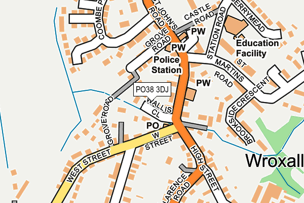 PO38 3DJ map - OS OpenMap – Local (Ordnance Survey) PO38 3DJ map - OS OpenMap – Local (Ordnance Survey)