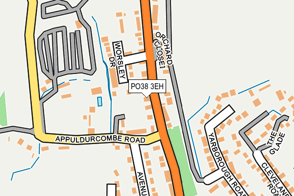 PO38 3EH map - OS OpenMap – Local (Ordnance Survey) PO38 3EH map - OS OpenMap – Local (Ordnance Survey)