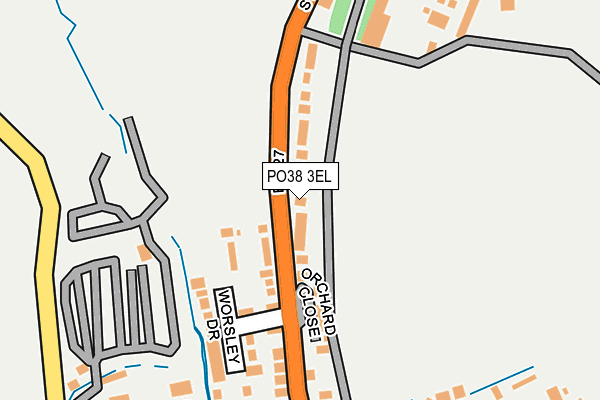 PO38 3EL map - OS OpenMap – Local (Ordnance Survey) PO38 3EL map - OS OpenMap – Local (Ordnance Survey)