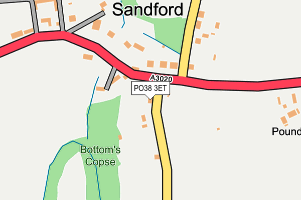PO38 3ET map - OS OpenMap – Local (Ordnance Survey) PO38 3ET map - OS OpenMap – Local (Ordnance Survey)