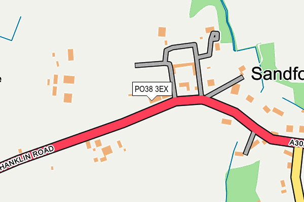 PO38 3EX map - OS OpenMap – Local (Ordnance Survey) PO38 3EX map - OS OpenMap – Local (Ordnance Survey)
