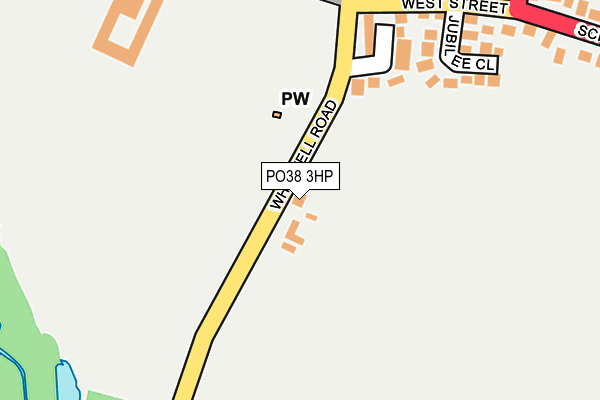 PO38 3HP map - OS OpenMap – Local (Ordnance Survey)