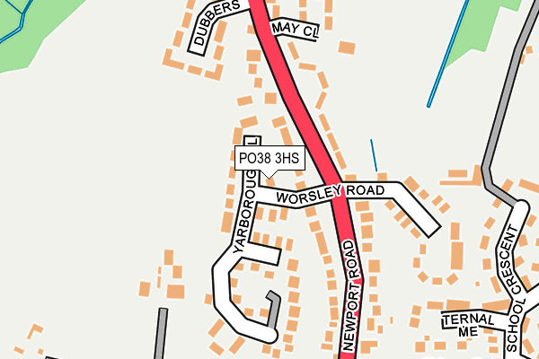 PO38 3HS map - OS OpenMap – Local (Ordnance Survey) PO38 3HS map - OS OpenMap – Local (Ordnance Survey)