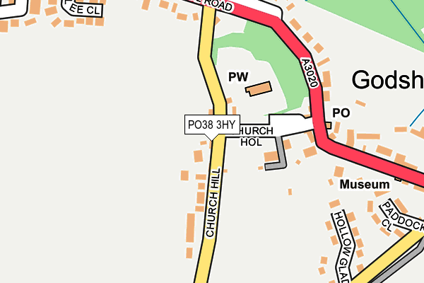 PO38 3HY map - OS OpenMap – Local (Ordnance Survey) PO38 3HY map - OS OpenMap – Local (Ordnance Survey)