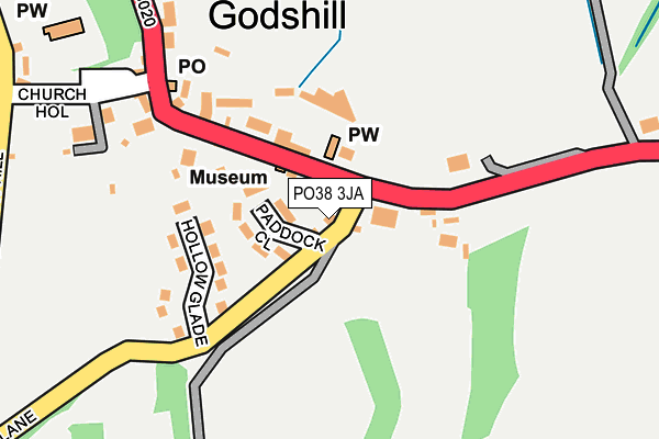 PO38 3JA map - OS OpenMap – Local (Ordnance Survey) PO38 3JA map - OS OpenMap – Local (Ordnance Survey)