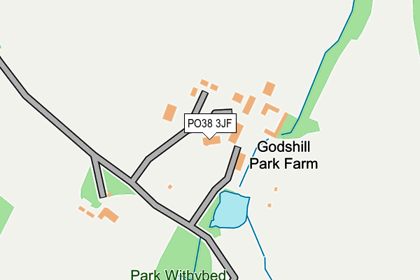 PO38 3JF map - OS OpenMap – Local (Ordnance Survey) PO38 3JF map - OS OpenMap – Local (Ordnance Survey)