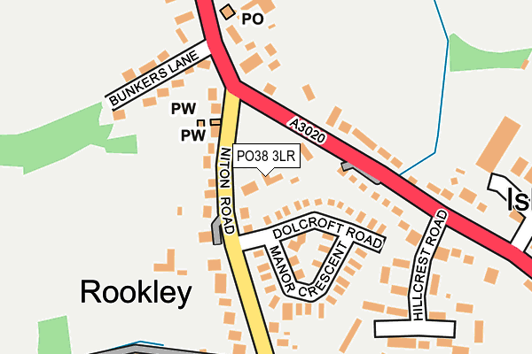 PO38 3LR map - OS OpenMap – Local (Ordnance Survey) PO38 3LR map - OS OpenMap – Local (Ordnance Survey)