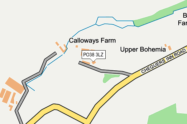 PO38 3LZ map - OS OpenMap – Local (Ordnance Survey) PO38 3LZ map - OS OpenMap – Local (Ordnance Survey)
