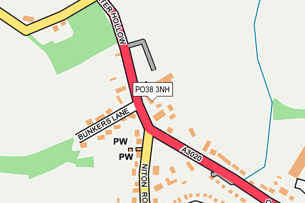 PO38 3NH map - OS OpenMap – Local (Ordnance Survey) PO38 3NH map - OS OpenMap – Local (Ordnance Survey)