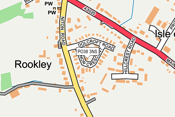 PO38 3NS map - OS OpenMap – Local (Ordnance Survey) PO38 3NS map - OS OpenMap – Local (Ordnance Survey)