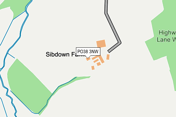 PO38 3NW map - OS OpenMap – Local (Ordnance Survey) PO38 3NW map - OS OpenMap – Local (Ordnance Survey)