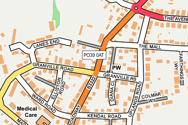 PO39 0AT map - OS OpenMap – Local (Ordnance Survey) PO39 0AT map - OS OpenMap – Local (Ordnance Survey)
