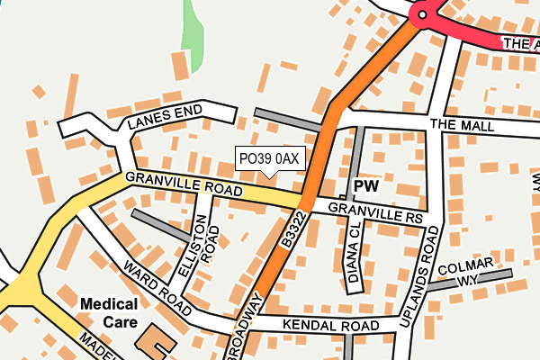 PO39 0AX map - OS OpenMap – Local (Ordnance Survey) PO39 0AX map - OS OpenMap – Local (Ordnance Survey)