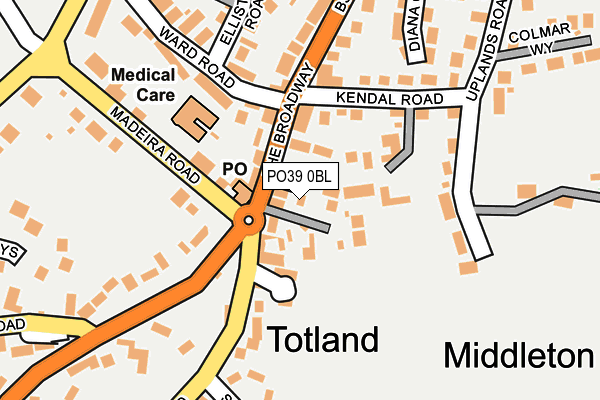 PO39 0BL map - OS OpenMap – Local (Ordnance Survey) PO39 0BL map - OS OpenMap – Local (Ordnance Survey)