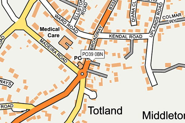 PO39 0BN map - OS OpenMap – Local (Ordnance Survey) PO39 0BN map - OS OpenMap – Local (Ordnance Survey)