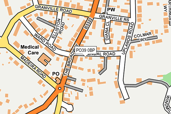 PO39 0BP map - OS OpenMap – Local (Ordnance Survey) PO39 0BP map - OS OpenMap – Local (Ordnance Survey)