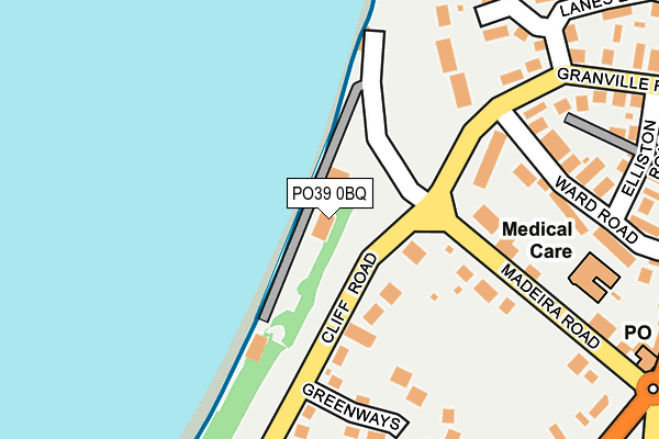 PO39 0BQ map - OS OpenMap – Local (Ordnance Survey)