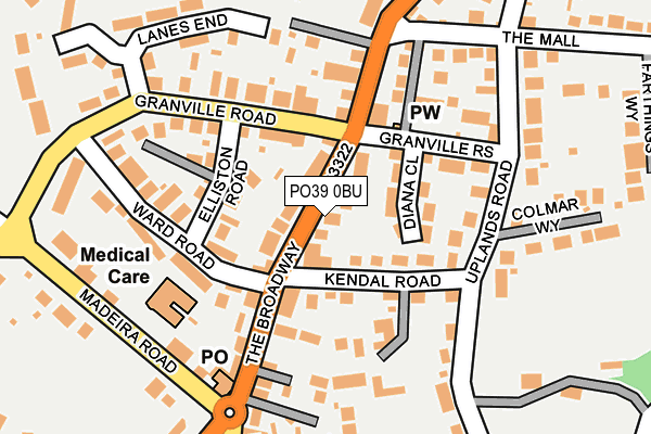 PO39 0BU map - OS OpenMap – Local (Ordnance Survey) PO39 0BU map - OS OpenMap – Local (Ordnance Survey)