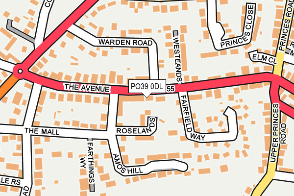 PO39 0DL map - OS OpenMap – Local (Ordnance Survey) PO39 0DL map - OS OpenMap – Local (Ordnance Survey)