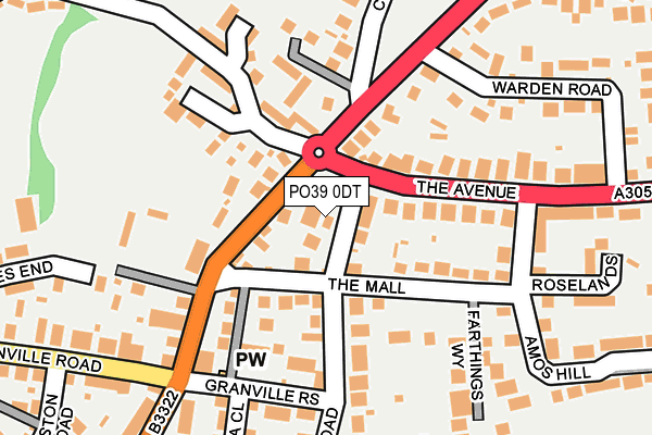 PO39 0DT map - OS OpenMap – Local (Ordnance Survey) PO39 0DT map - OS OpenMap – Local (Ordnance Survey)