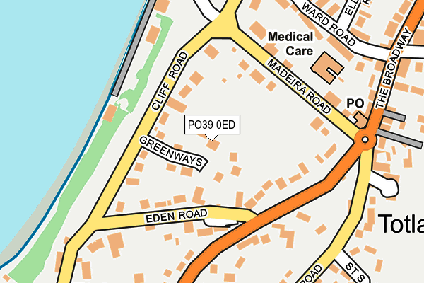 PO39 0ED map - OS OpenMap – Local (Ordnance Survey) PO39 0ED map - OS OpenMap – Local (Ordnance Survey)
