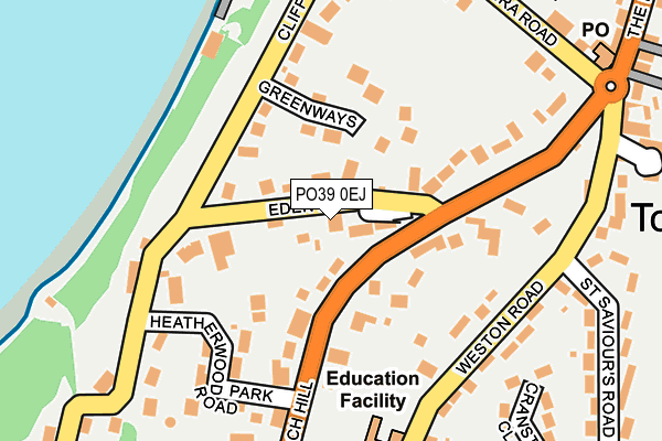 PO39 0EJ map - OS OpenMap – Local (Ordnance Survey) PO39 0EJ map - OS OpenMap – Local (Ordnance Survey)