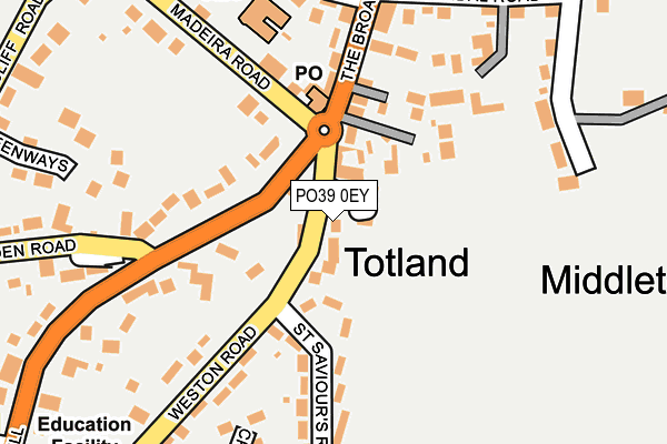 PO39 0EY map - OS OpenMap – Local (Ordnance Survey) PO39 0EY map - OS OpenMap – Local (Ordnance Survey)