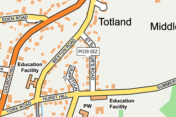 PO39 0EZ map - OS OpenMap – Local (Ordnance Survey) PO39 0EZ map - OS OpenMap – Local (Ordnance Survey)