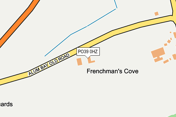 PO39 0HZ map - OS OpenMap – Local (Ordnance Survey)