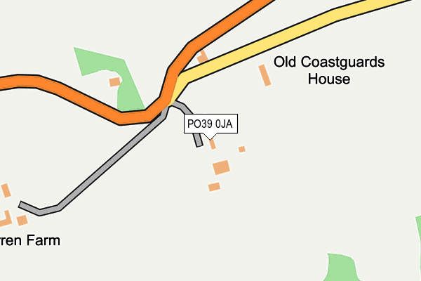 PO39 0JA map - OS OpenMap – Local (Ordnance Survey)