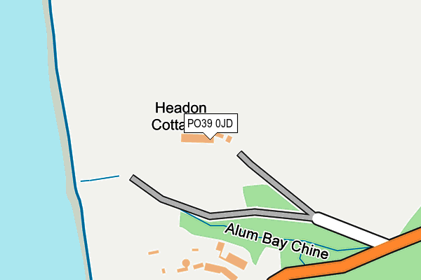 PO39 0JD map - OS OpenMap – Local (Ordnance Survey)