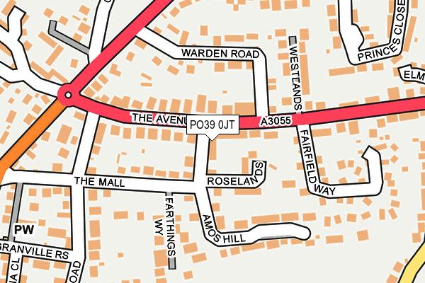 PO39 0JT map - OS OpenMap – Local (Ordnance Survey) PO39 0JT map - OS OpenMap – Local (Ordnance Survey)