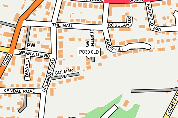 PO39 0LD map - OS OpenMap – Local (Ordnance Survey) PO39 0LD map - OS OpenMap – Local (Ordnance Survey)