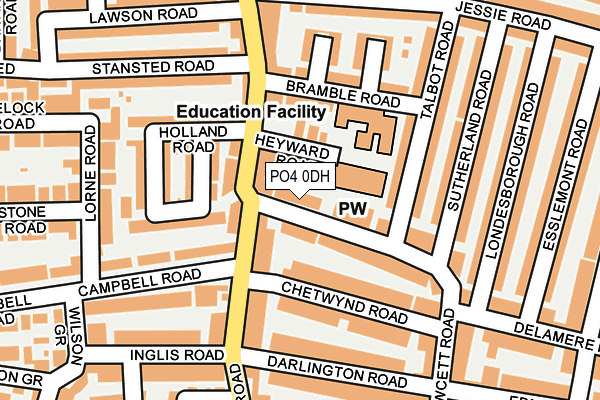 PO4 0DH map - OS OpenMap – Local (Ordnance Survey) PO4 0DH map - OS OpenMap – Local (Ordnance Survey)