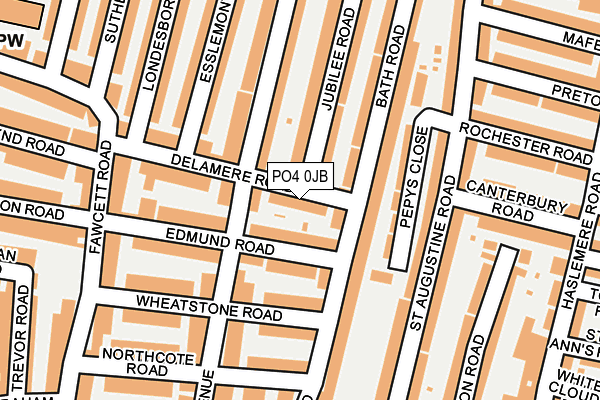 PO4 0JB map - OS OpenMap – Local (Ordnance Survey) PO4 0JB map - OS OpenMap – Local (Ordnance Survey)