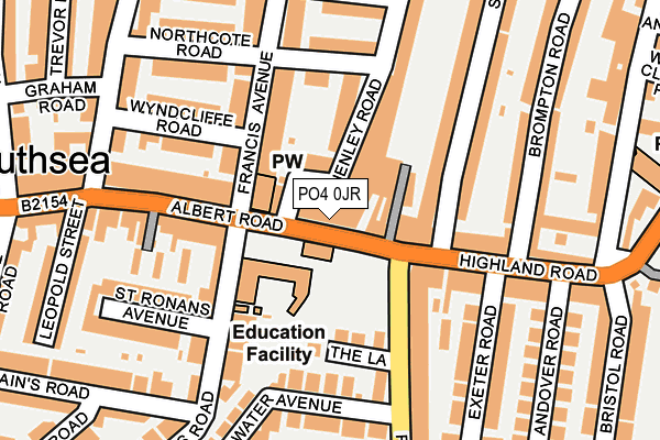 PO4 0JR map - OS OpenMap – Local (Ordnance Survey)