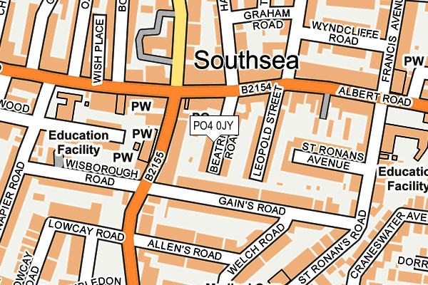 PO4 0JY map - OS OpenMap – Local (Ordnance Survey) PO4 0JY map - OS OpenMap – Local (Ordnance Survey)