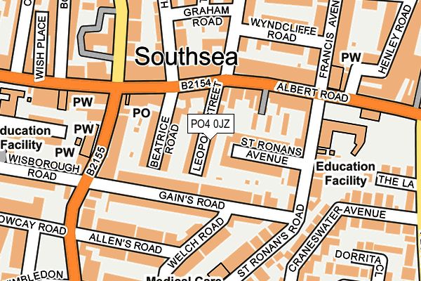 PO4 0JZ map - OS OpenMap – Local (Ordnance Survey) PO4 0JZ map - OS OpenMap – Local (Ordnance Survey)