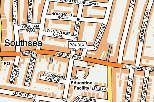 PO4 0LX map - OS OpenMap – Local (Ordnance Survey) PO4 0LX map - OS OpenMap – Local (Ordnance Survey)