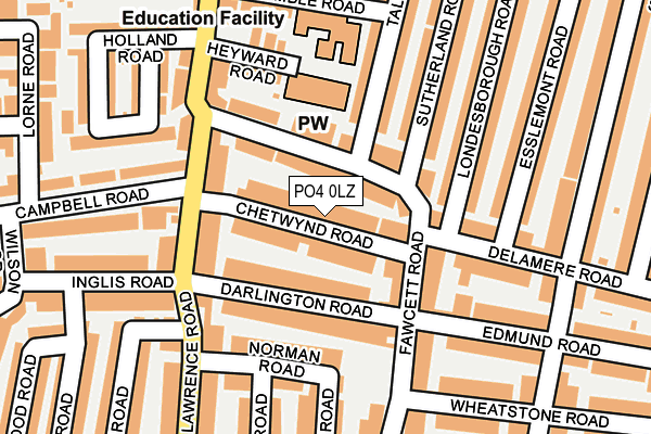 PO4 0LZ map - OS OpenMap – Local (Ordnance Survey) PO4 0LZ map - OS OpenMap – Local (Ordnance Survey)