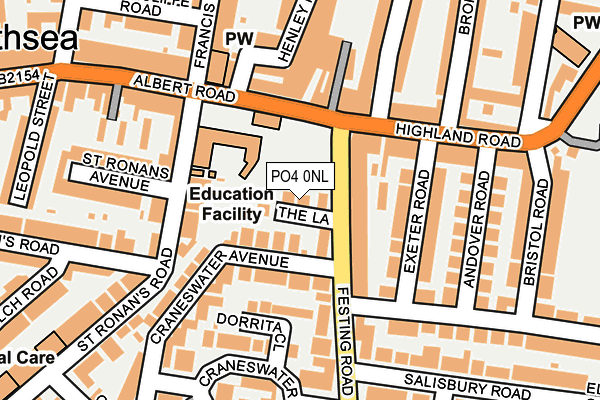 PO4 0NL map - OS OpenMap – Local (Ordnance Survey)