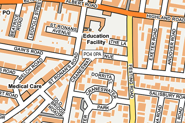 PO4 0PA map - OS OpenMap – Local (Ordnance Survey) PO4 0PA map - OS OpenMap – Local (Ordnance Survey)
