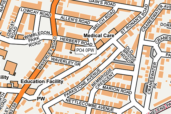 PO4 0PW map - OS OpenMap – Local (Ordnance Survey) PO4 0PW map - OS OpenMap – Local (Ordnance Survey)