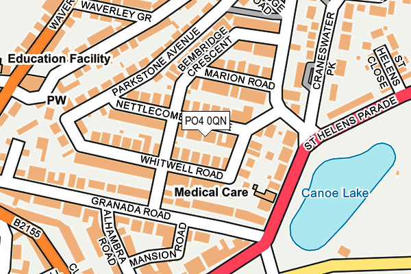 PO4 0QN map - OS OpenMap – Local (Ordnance Survey) PO4 0QN map - OS OpenMap – Local (Ordnance Survey)