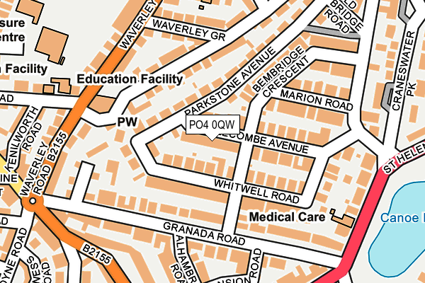 PO4 0QW map - OS OpenMap – Local (Ordnance Survey) PO4 0QW map - OS OpenMap – Local (Ordnance Survey)
