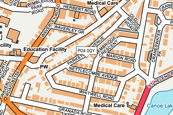 PO4 0QY map - OS OpenMap – Local (Ordnance Survey) PO4 0QY map - OS OpenMap – Local (Ordnance Survey)