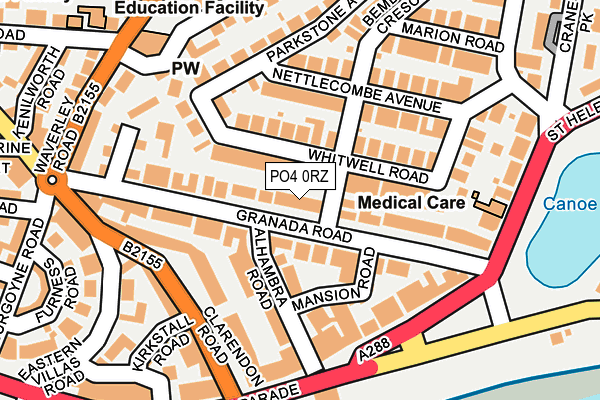 PO4 0RZ map - OS OpenMap – Local (Ordnance Survey)