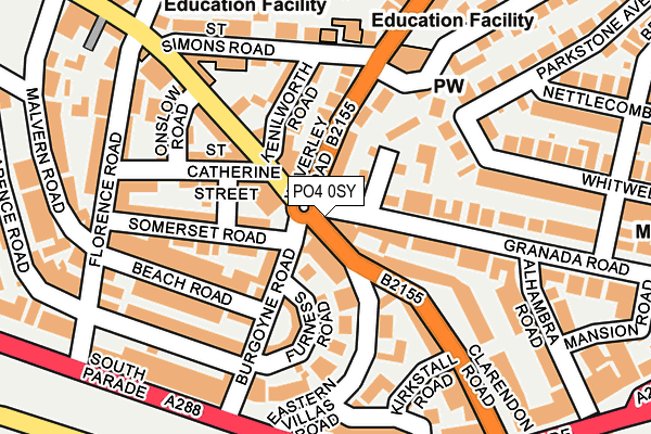 PO4 0SY map - OS OpenMap – Local (Ordnance Survey) PO4 0SY map - OS OpenMap – Local (Ordnance Survey)