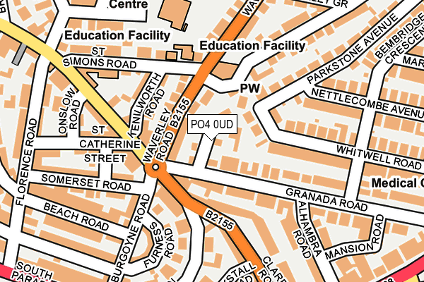 PO4 0UD map - OS OpenMap – Local (Ordnance Survey) PO4 0UD map - OS OpenMap – Local (Ordnance Survey)